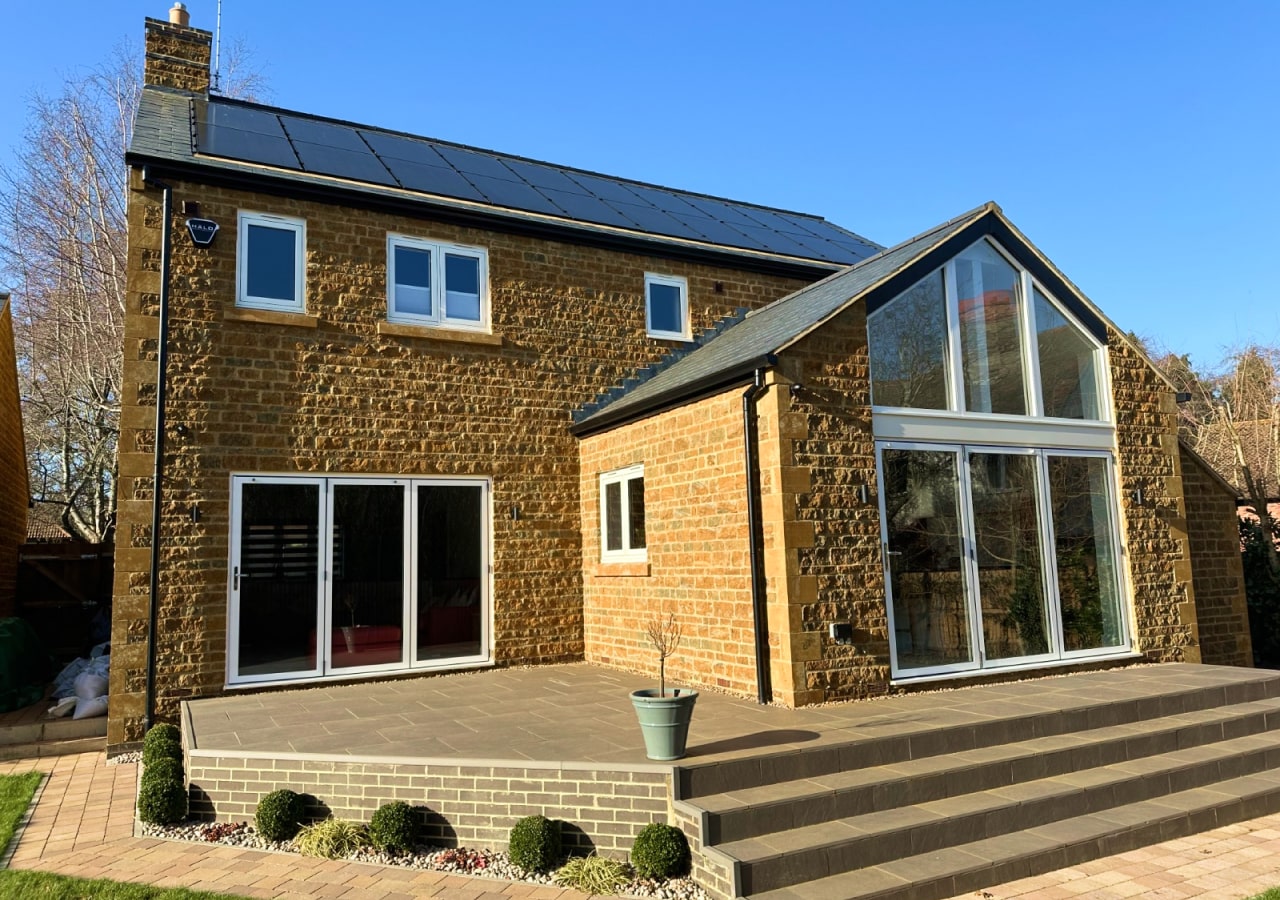 In-roof 7.3kW array with Tesla Powerwall battery